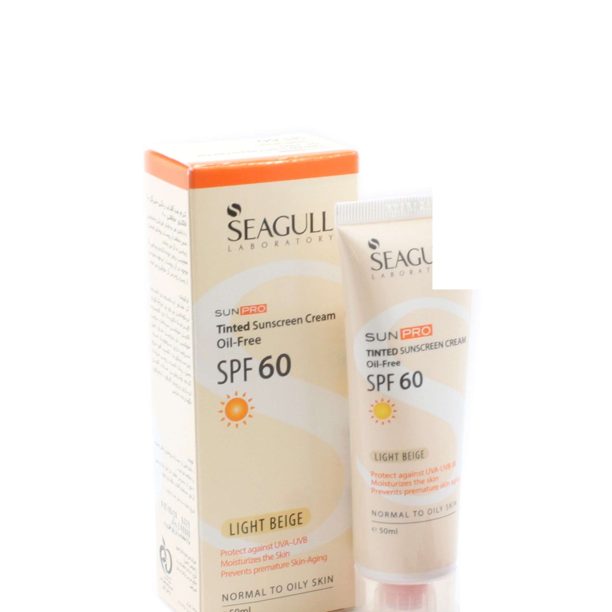 کرم ضد آفتاب SPF 60 بژ روشن برای انواع پوست سی گل